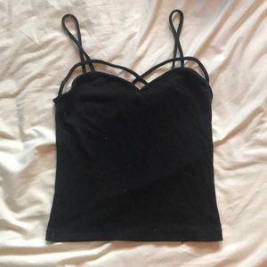 Brandy Melville Black Crop Tank